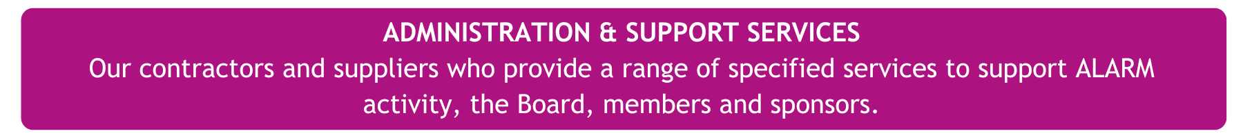 Administration & suppliers BP